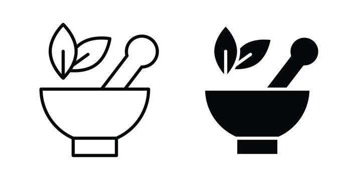 Herbal medicine icon elements pack. icons suitable for projects