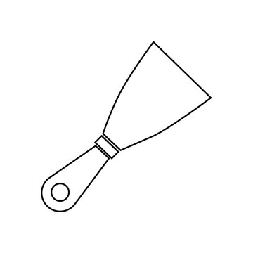 Putty knife flat icon, build and repair, spatula sign vector graphics. Simple illustration