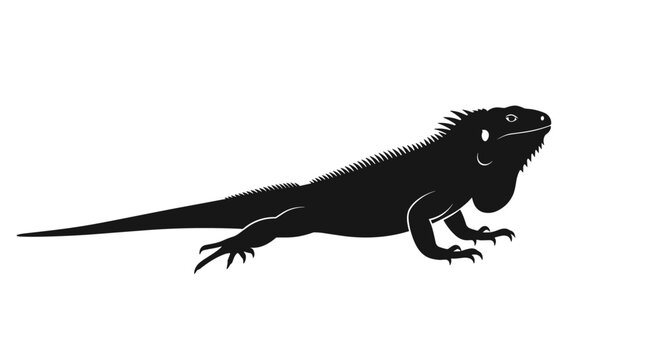 Black silhouette of lizard 1.