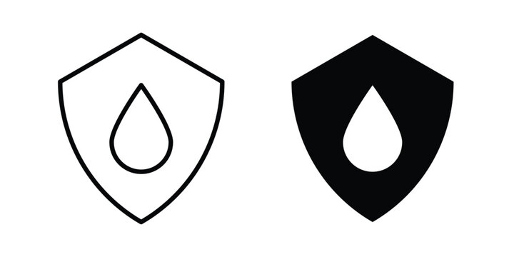 Water resistant icon elements pack. icons suitable for projects