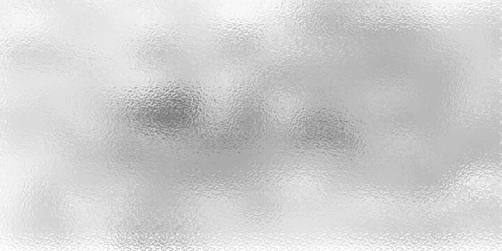 Vector shiny foil or silver metallic pattern. Texture of transparent, matte white and grey frosted glass, blur effect. eps10