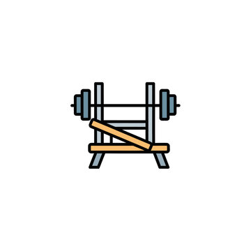 Weight rack with dumbbell on stand.