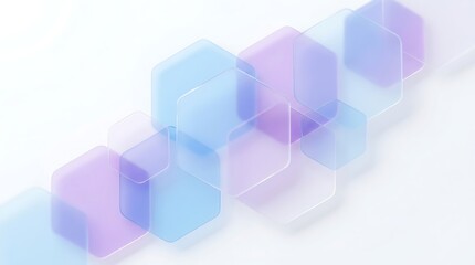 Obraz premium Abstract geometric background with blue and purple hexagons abstract geometric background gradient translucent