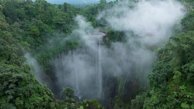 Tumpak Sewu Waterfall Hidden Nature Gem from Above &ndash; Java Island Indonesia