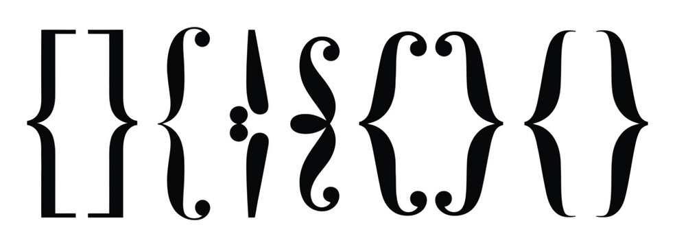 Collection of Decorative Brackets and Punctuation Marks