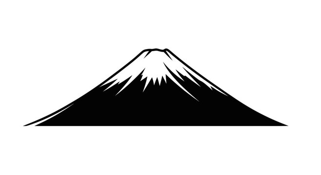 Iconic Mount Fuji Silhouette Vector Art