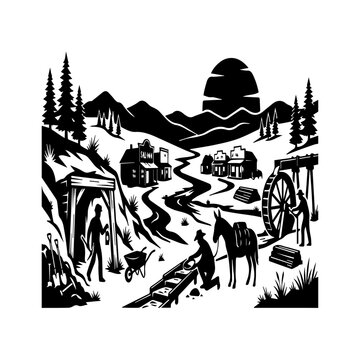 vector illustration of an old house