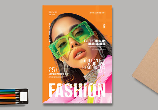 Fashion Portfolio Cover Page Template Layout