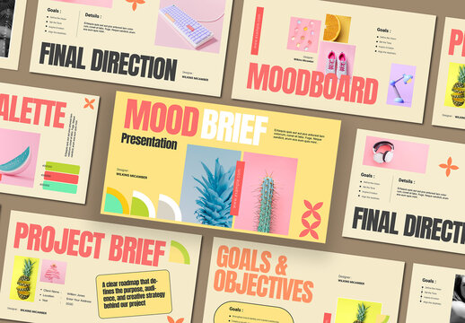 Mood and Brief Presentation Template Design Layout