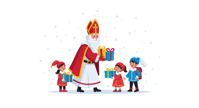 Saint Nicholas Giving Gifts to Children