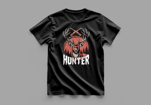 Deer Hunting Vintage Graphic Tshirt Design