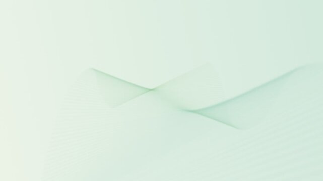 Abstract Light Green Wave Background with Minimalist Flowing Lines for Modern Digital Design and Technology Presentations