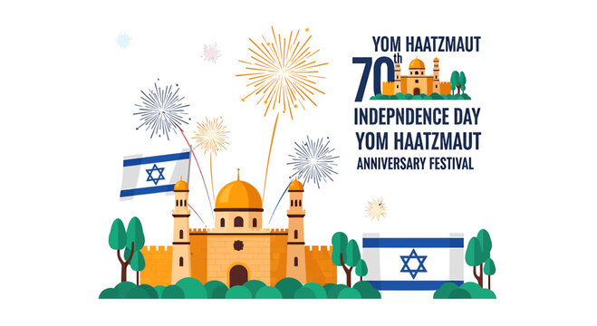 Israel Yom Haatzmaut 70th Anniversary Celebration with Fireworks