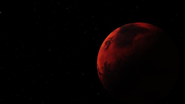 Mercury, Venus, Earth, Mars in the solar system space
