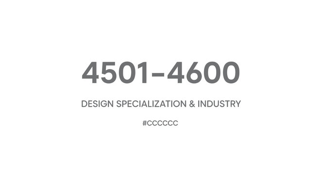 Industrial design specialization industry numbers.