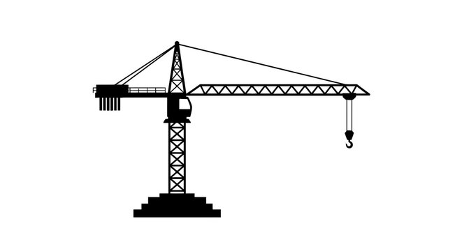 Large Construction Crane Machine Equipment.