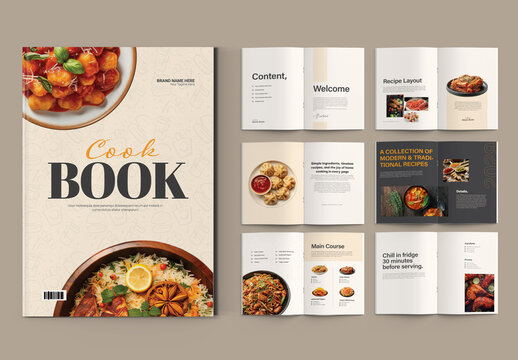 Cook Book Template Brochure Layout