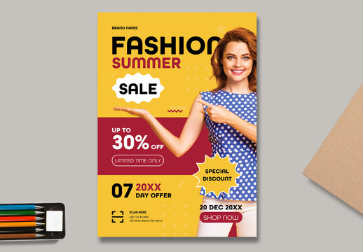 Fashion Summer Sale Flyer Template