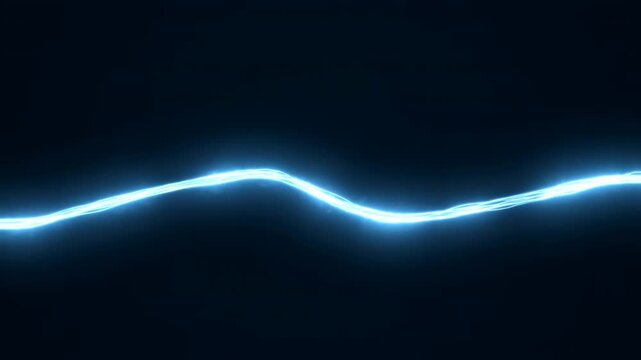 Blue Pulse Activates. Bright Streak Moves Swiftly. Dark Surface Showcases Vivid Electric Glow