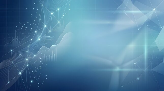 Modern technology business background with blue cyan grid, ideal for IT, AI, and software slides.