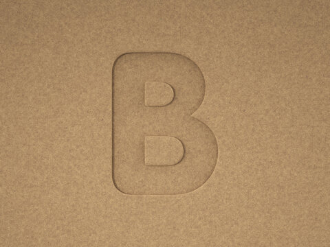 Cardboard cutout letter B