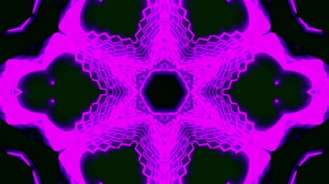 Purple Kaleidoscope Cyber Core &ndash; Futuristic Abstract Techno VJ Loop