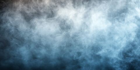 Fototapeta premium A dense, swirling cloud of smoke against a dark background, smoke in dark blue colors, digital illustration with soft lighting effects for a dynamic feel.