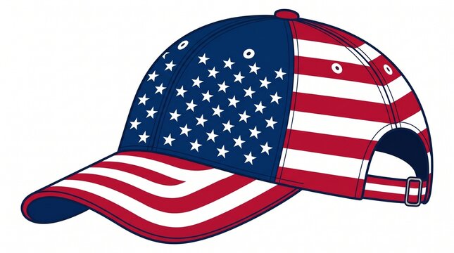 Patriotic american flag baseball cap for independence day celebrations
