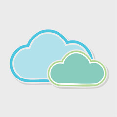 Obraz premium Stylized Clouds Icon