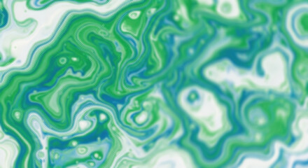 Abstract swirling marbled pattern in teal, green, and white with fluid organic shapes