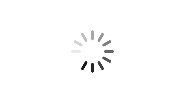 Smooth animated circular loading icon on a minimal clean white background,
