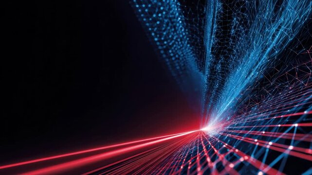 Digital data streams converging in a dynamic display of technology, illustrating concepts of connectivity, information. ..Created with Generative AI, not depicting real subjects.