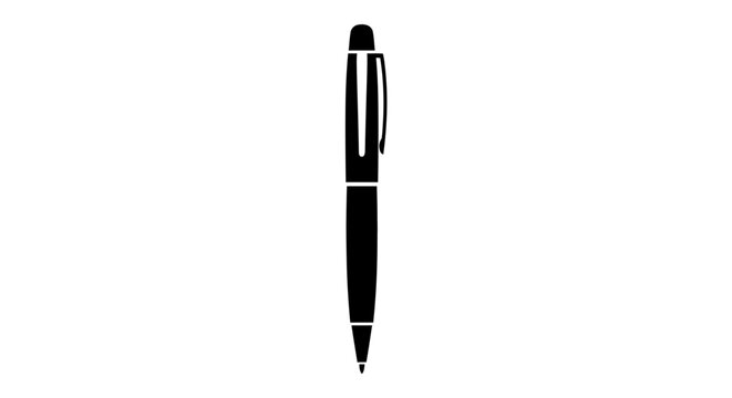 Black Ballpoint Pen Closeup.
