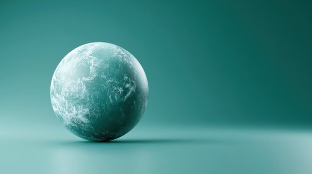 Earth globe centered with large empty background, banner concept, sstkgreen