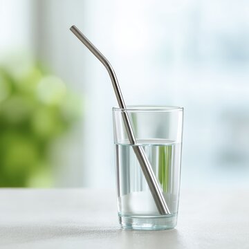 Using metal straw instead of plastic eco lifestyle sstkgreen