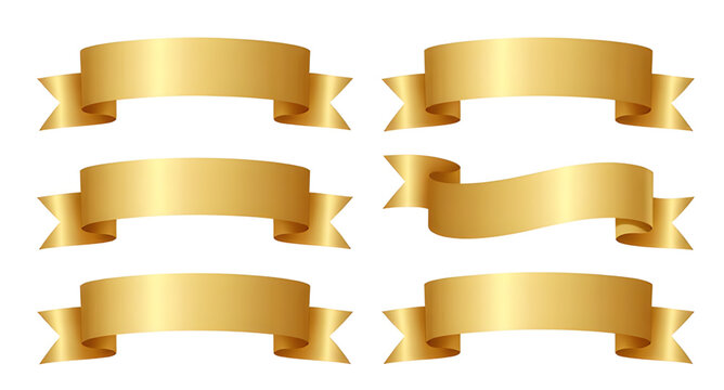 golden, ribbon, banners, luxury, decorative, label, badge, elegant, scroll, premium, metallic, festive, ornament, design, illustration, vector, simple