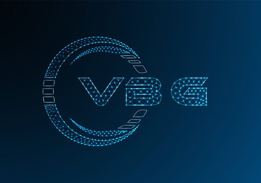 VBG low poly letter logo vector design. VBG lower poly logo design. Low poly logo.