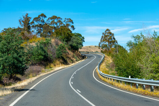 Lyell Highway A10 in Tasmania - Australia