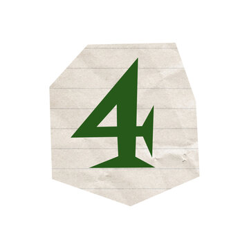 Torn newspaper letters alphabet