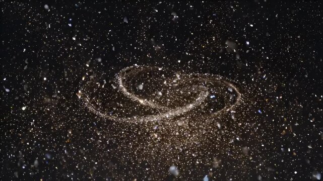 Spiral galaxy in deep space, star field background. Cosmic nebula dust and interstellar glow, astronomy sci-fi backdrop video