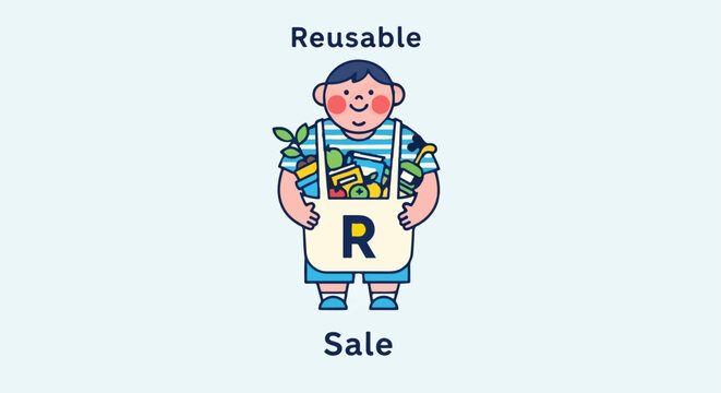 Sustainable lifestyle poster with halftone dot texture