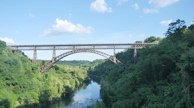 San Michele bridge on Adda river, Lombardy, Italy