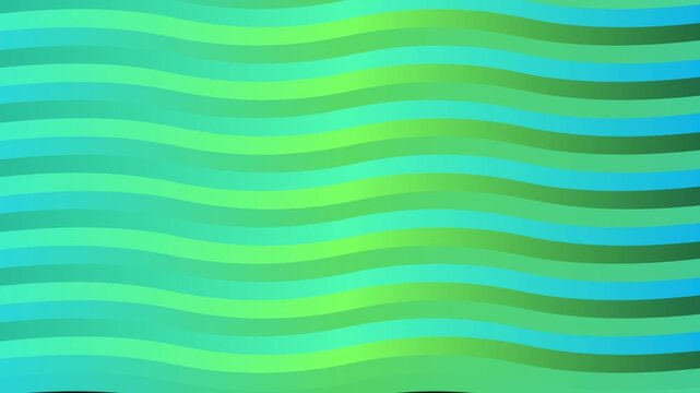 Flowing silk wave ribbons undulating in mint green lime and sky blue triple gradients with fresh shifting on dark teal canvas