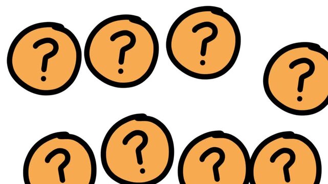 question mark signs on white background