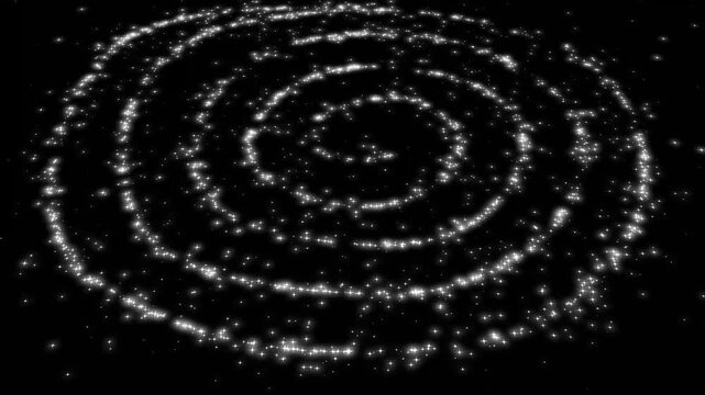 glitter stars blinking particles galaxy type on black background overlay 4K