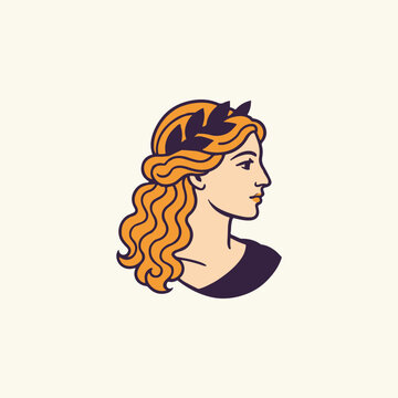Greek Aphrodite Beauty of Goddess Logo