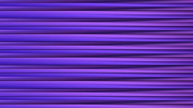 Horizontal ribbed glass panels refracting deep indigo and violet purple gradients with cosmic glow oscillation on dark obsidian canvas