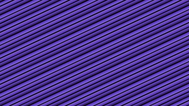 Diagonal glass slats tilted at sharp angle with deep indigo and electric violet gradient light refracting through frosted panels on dark obsidian canvas