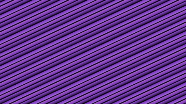 Diagonal glass slats tilted at sharp angle with royal purple and amethyst gradient light refracting through frosted panels on dark plum canvas