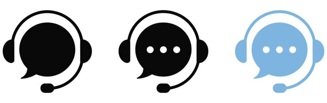Customer support icon assistance technical support symbols customer service call center hotline operator staff agent helpdesk communication elements